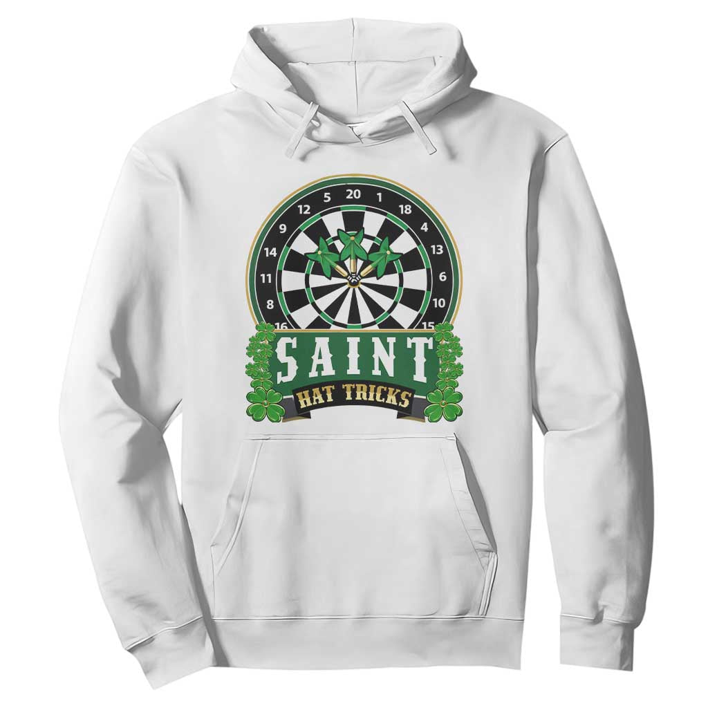 Saint Hat Tricks Hoodie St Patricks Day Dart Thrower Gift TS12 White Print Your Wear