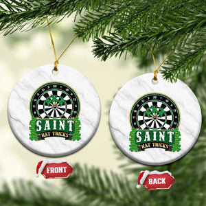 Saint Hat Tricks Ceramic Ornament St Patricks Day Dart Thrower Gift TS12 1pc White Marble Print Your Wear