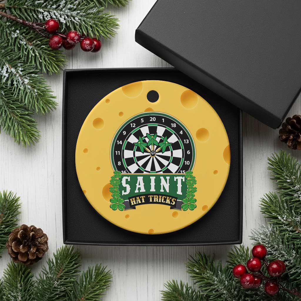Saint Hat Tricks Ceramic Ornament St Patricks Day Dart Thrower Gift TS12 1pc Yellow Cheese Print Your Wear