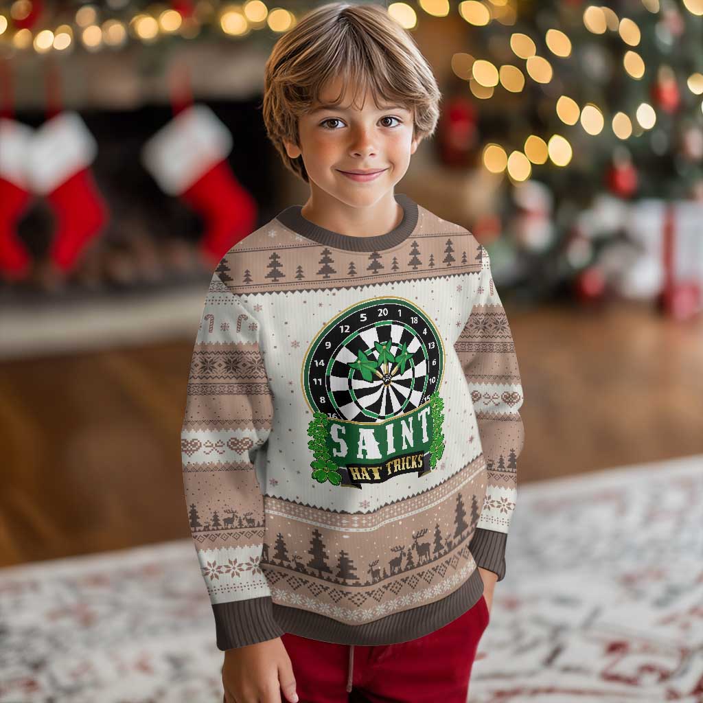 Saint Hat Tricks Ugly Christmas Sweater St Patricks Day Dart Thrower Gift TS12 Mocha Mousse Print Your Wear