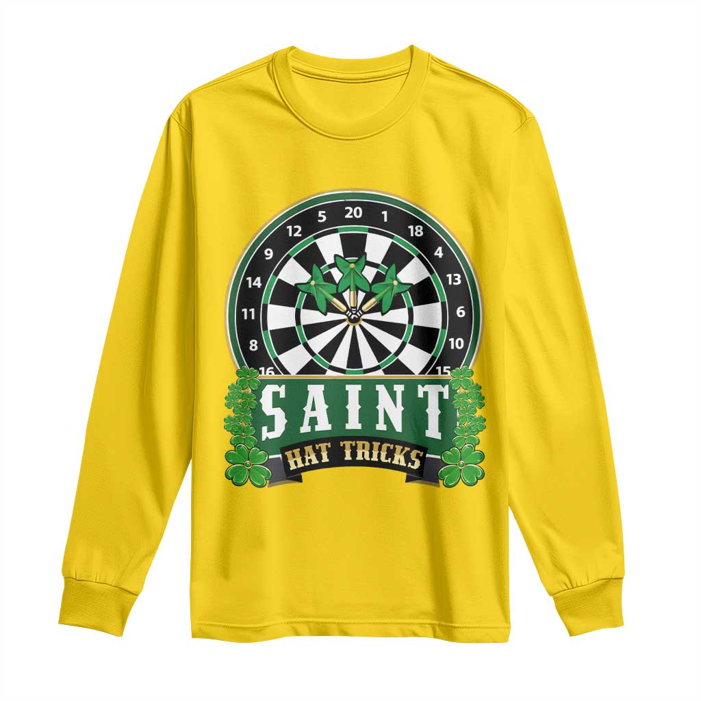 Saint Hat Tricks Long Sleeve Shirt St Patricks Day Dart Thrower Gift TS12 Daisy Print Your Wear