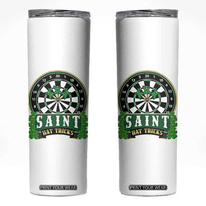 Saint Hat Tricks Skinny Tumbler St Patricks Day Dart Thrower Gift TS12 White Print Your Wear