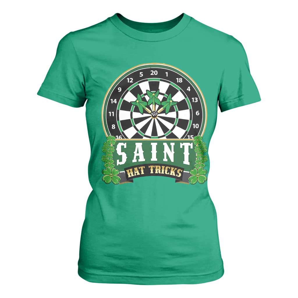 Saint Hat Tricks T Shirt For Women St Patricks Day Dart Thrower Gift TS12 Irish Green Print Your Wear