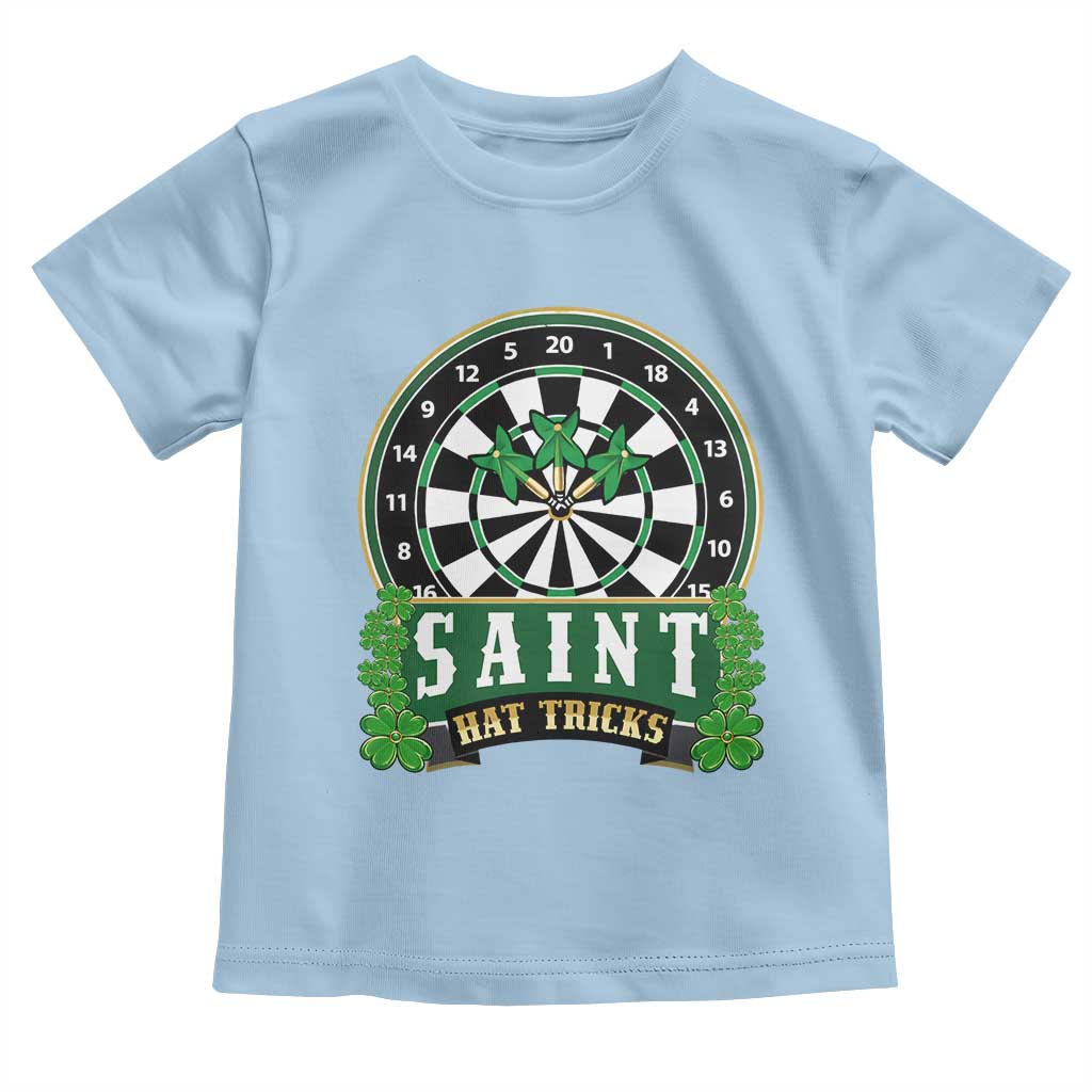 Saint Hat Tricks Toddler T Shirt St Patricks Day Dart Thrower Gift TS12 Light Blue Print Your Wear