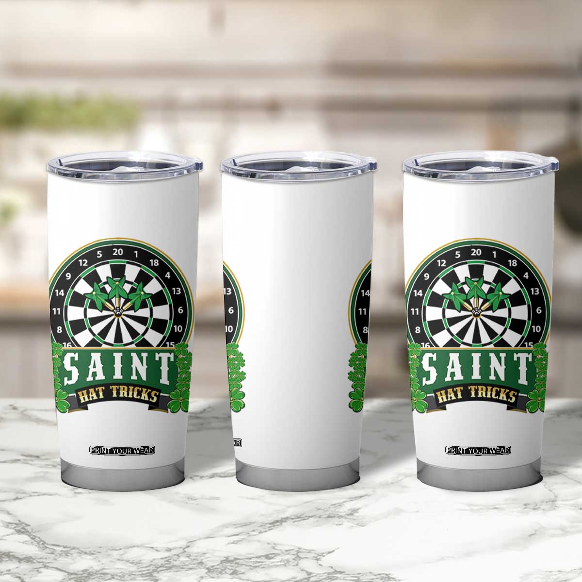 Saint Hat Tricks Tumbler Cup St Patricks Day Dart Thrower Gift TS12 Print Your Wear