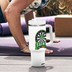 Saint Hat Tricks Tumbler With Handle St Patricks Day Dart Thrower Gift TS12 Print Your Wear