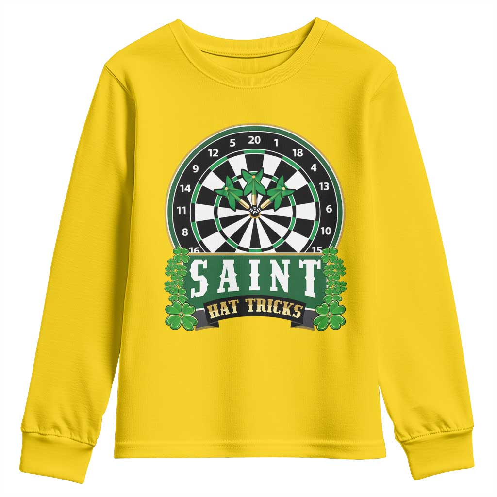 Saint Hat Tricks Youth Sweatshirt St Patricks Day Dart Thrower Gift TS12 Daisy Print Your Wear