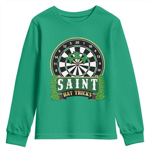 Saint Hat Tricks Youth Sweatshirt St Patricks Day Dart Thrower Gift TS12 Irish Green Print Your Wear