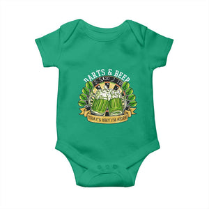 Beer And Darts St Patricks Day Gift Baby Onesie That Is Why I Am Here TS12 Irish Green Print Your Wear