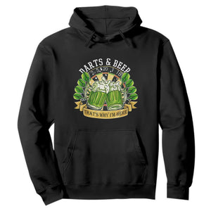 Beer And Darts St Patricks Day Gift Hoodie That Is Why I Am Here TS12 Black Print Your Wear