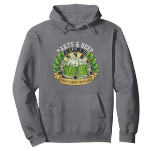Beer And Darts St Patricks Day Gift Hoodie That Is Why I Am Here TS12 Charcoal Print Your Wear