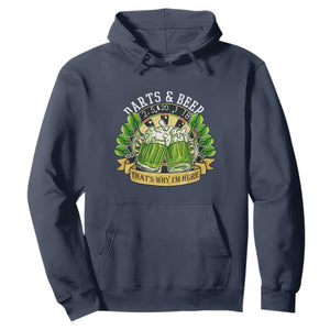 Beer And Darts St Patricks Day Gift Hoodie That Is Why I Am Here TS12 Navy Print Your Wear