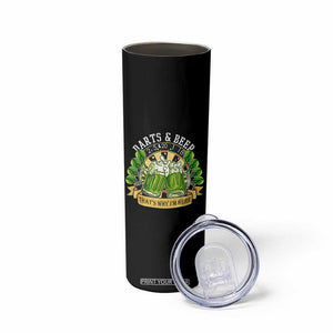Beer And Darts St Patricks Day Gift Skinny Tumbler That Is Why I Am Here TS12 Print Your Wear