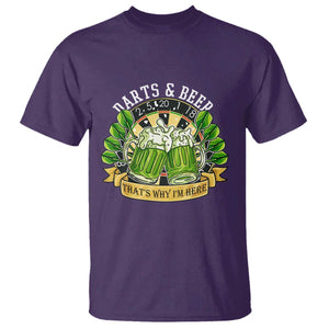 Beer And Darts St Patricks Day Gift T Shirt That Is Why I Am Here TS12 Purple Print Your Wear