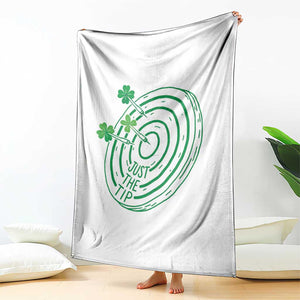 Dirty Humor Dartist St Patricks Day Gift Throw Blanket Just The Tip TS12 Print Your Wear