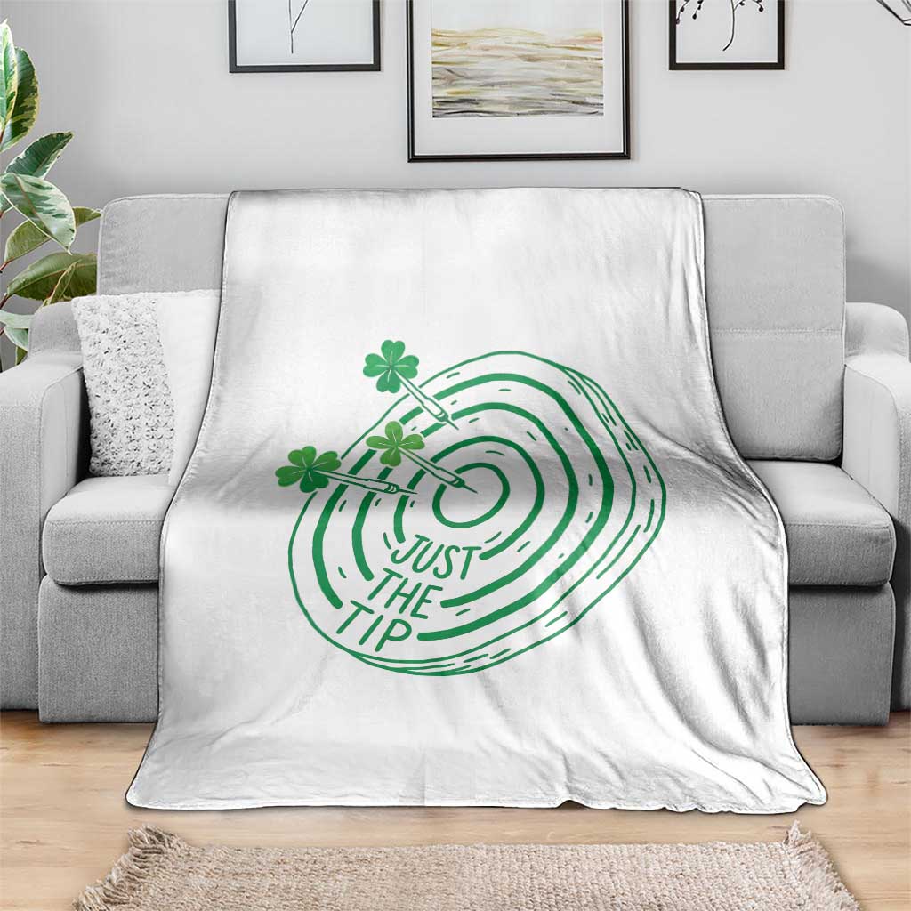Dirty Humor Dartist St Patricks Day Gift Throw Blanket Just The Tip TS12 Print Your Wear