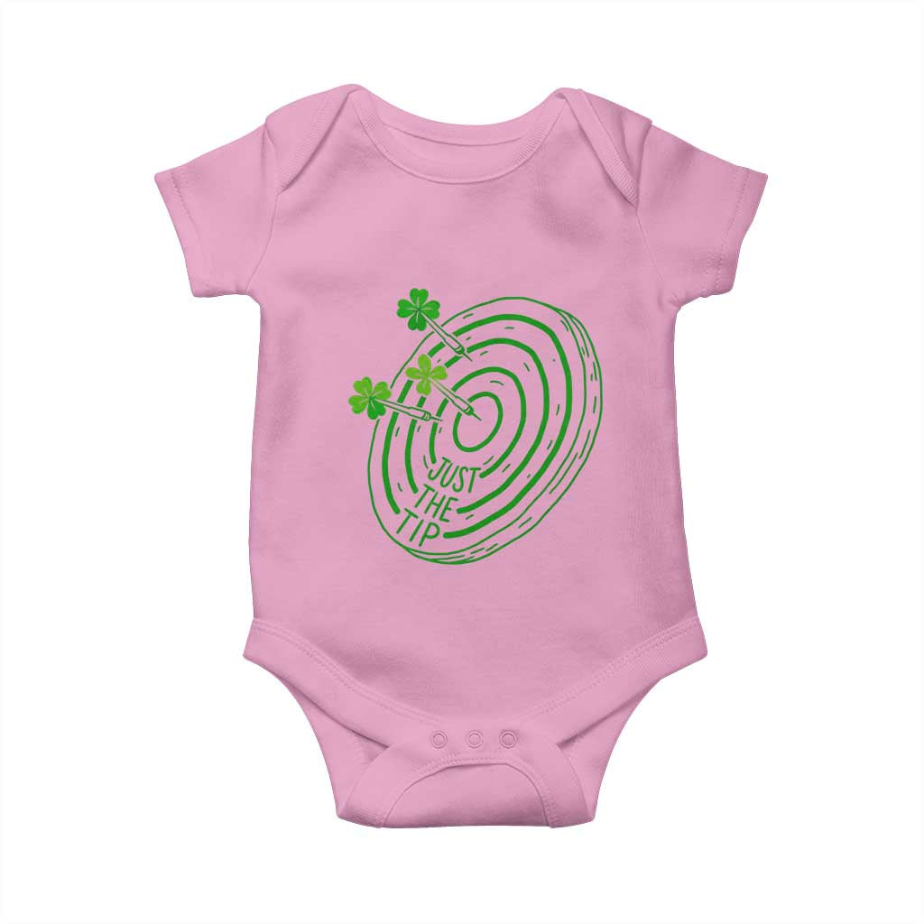 Dirty Humor Dartist St Patricks Day Gift Baby Onesie Just The Tip TS12 Light Pink Print Your Wear