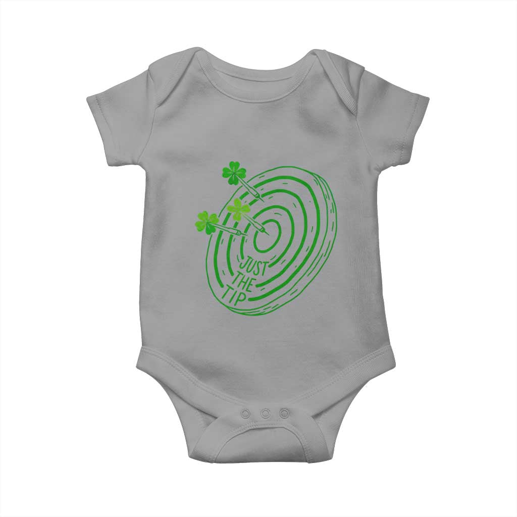 Dirty Humor Dartist St Patricks Day Gift Baby Onesie Just The Tip TS12 Sport Gray Print Your Wear