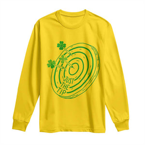 Dirty Humor Dartist St Patricks Day Gift Long Sleeve Shirt Just The Tip TS12 Daisy Print Your Wear