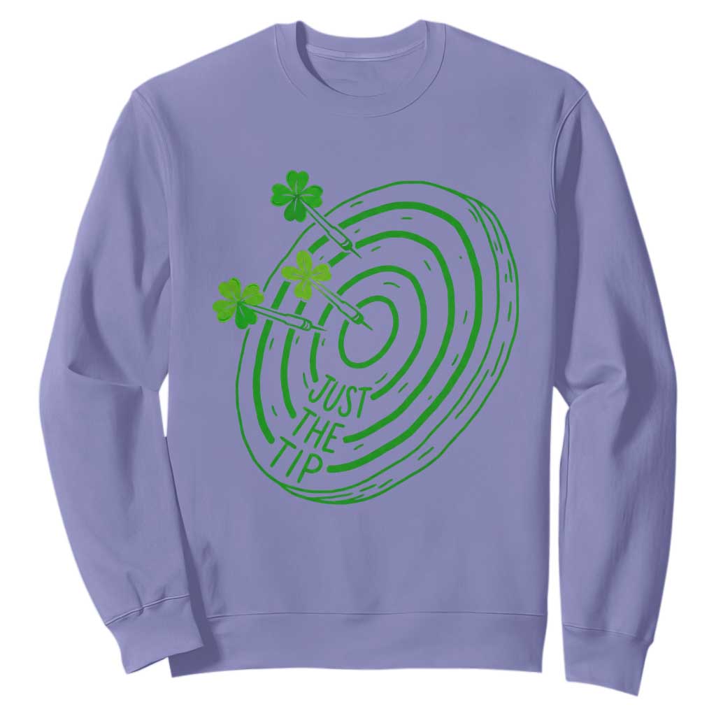 Dirty Humor Dartist St Patricks Day Gift Sweatshirt Just The Tip TS12 Violet Print Your Wear