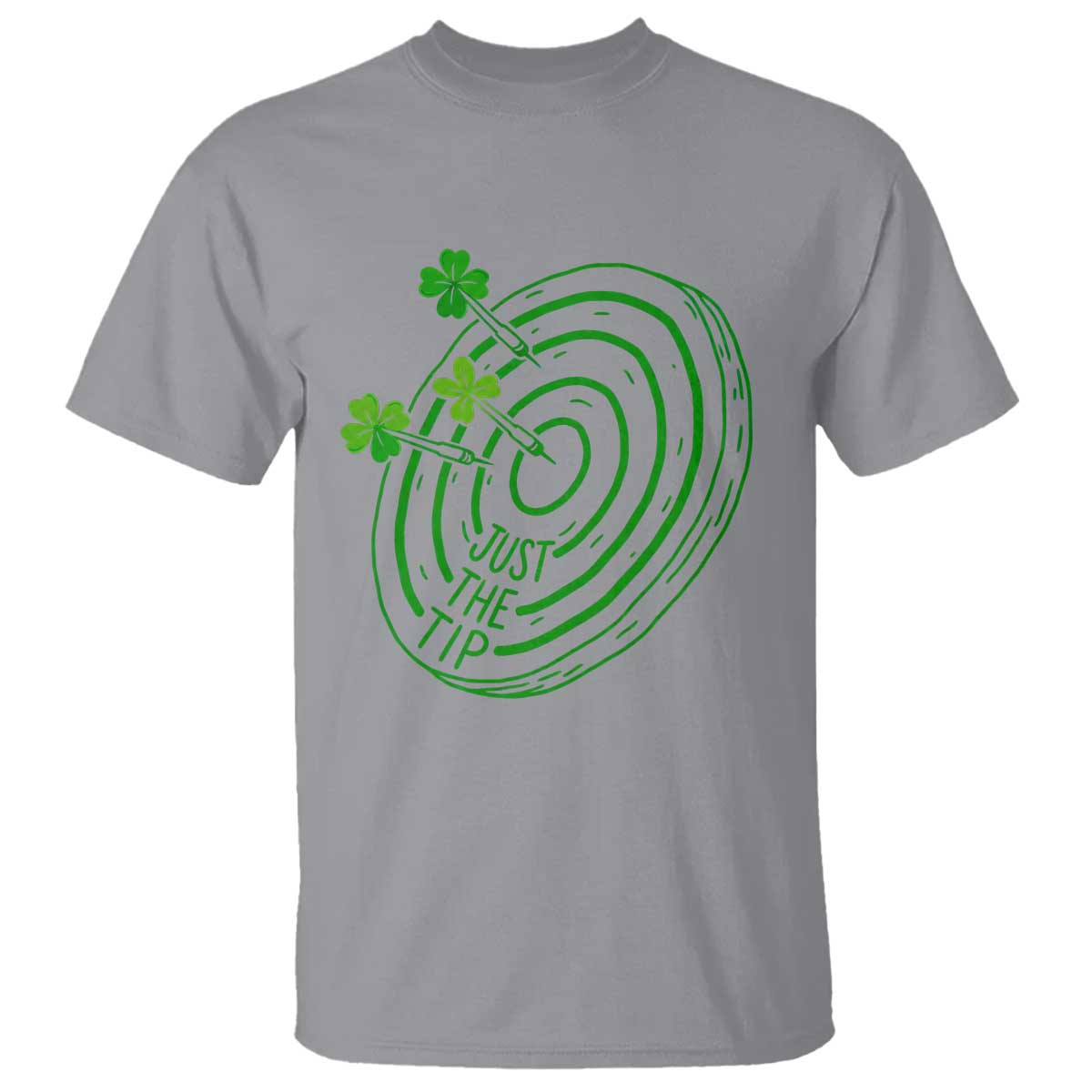 Dirty Humor Dartist St Patricks Day Gift T Shirt Just The Tip TS12 Sport Gray Print Your Wear