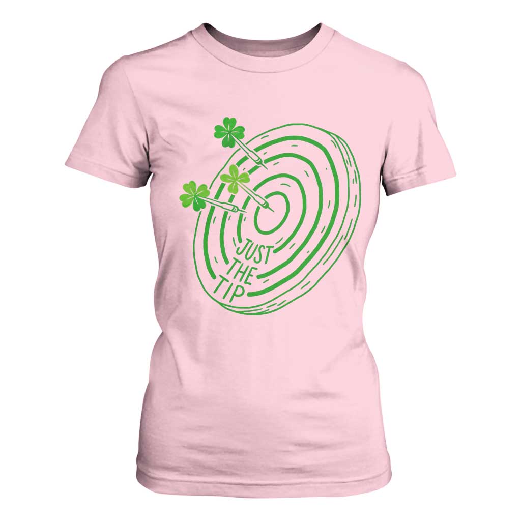 Dirty Humor Dartist St Patricks Day Gift T Shirt For Women Just The Tip TS12 Light Pink Print Your Wear