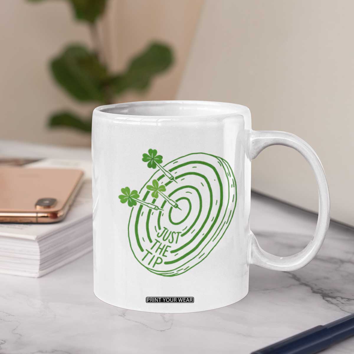 Dirty Humor Dartist St Patricks Day Gift Coffee Mug Just The Tip TS12 Print Your Wear