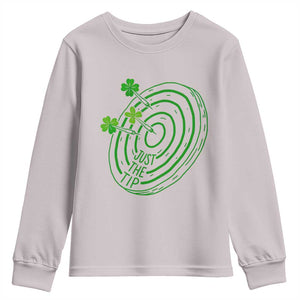 Dirty Humor Dartist St Patricks Day Gift Youth Sweatshirt Just The Tip TS12 Ice Gray Print Your Wear
