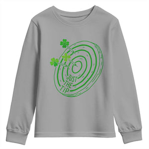 Dirty Humor Dartist St Patricks Day Gift Youth Sweatshirt Just The Tip TS12 Sport Gray Print Your Wear