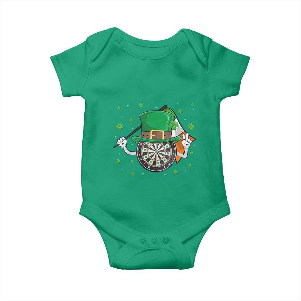 Lucky Darts Board With Irish Flag Baby Onesie St Patricks Day Gift TS12 Irish Green Print Your Wear