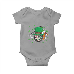 Lucky Darts Board With Irish Flag Baby Onesie St Patricks Day Gift TS12 Sport Gray Print Your Wear