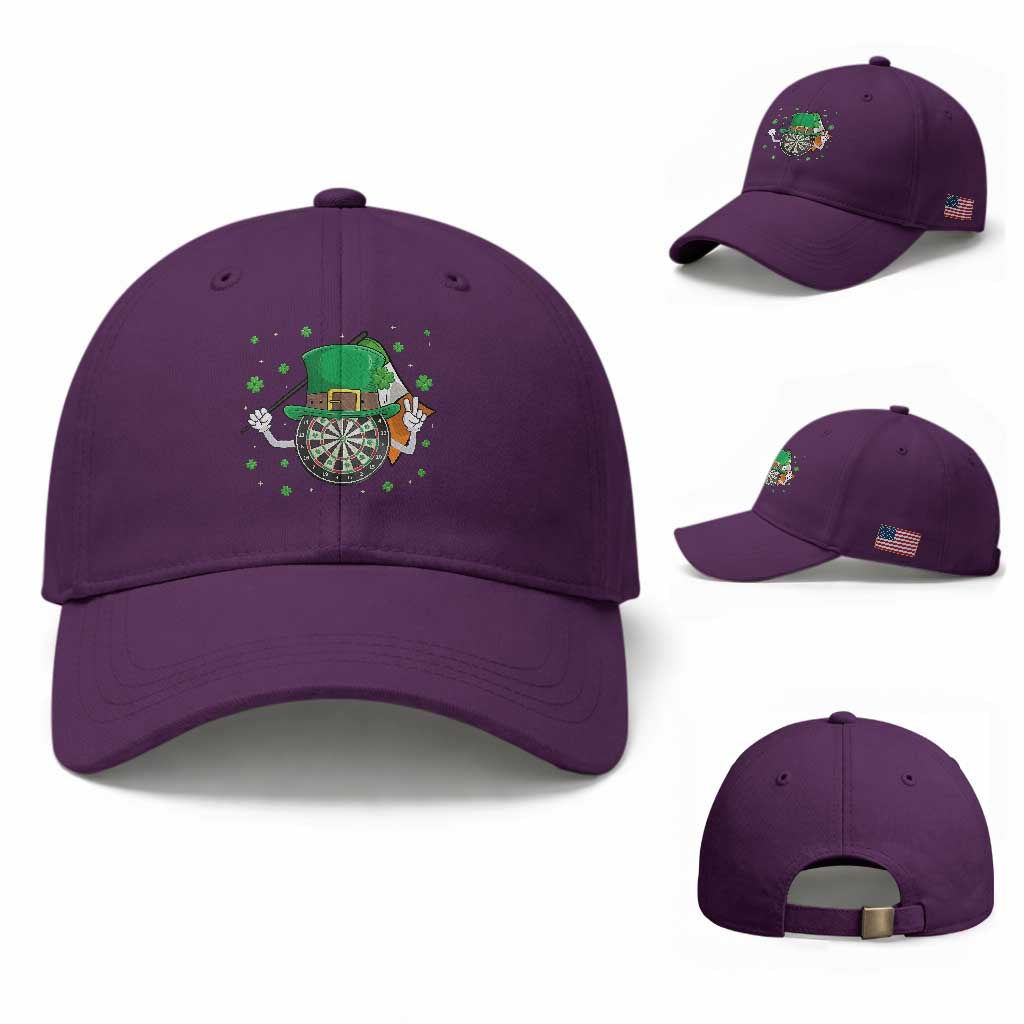 Lucky Darts Board With Irish Flag Baseball Cap St Patricks Day Gift TS12 Baseball Cap Universal Fit Purple Print Your Wear