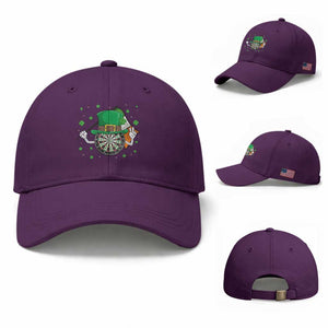 Lucky Darts Board With Irish Flag Baseball Cap St Patricks Day Gift TS12 Baseball Cap Universal Fit Purple Print Your Wear