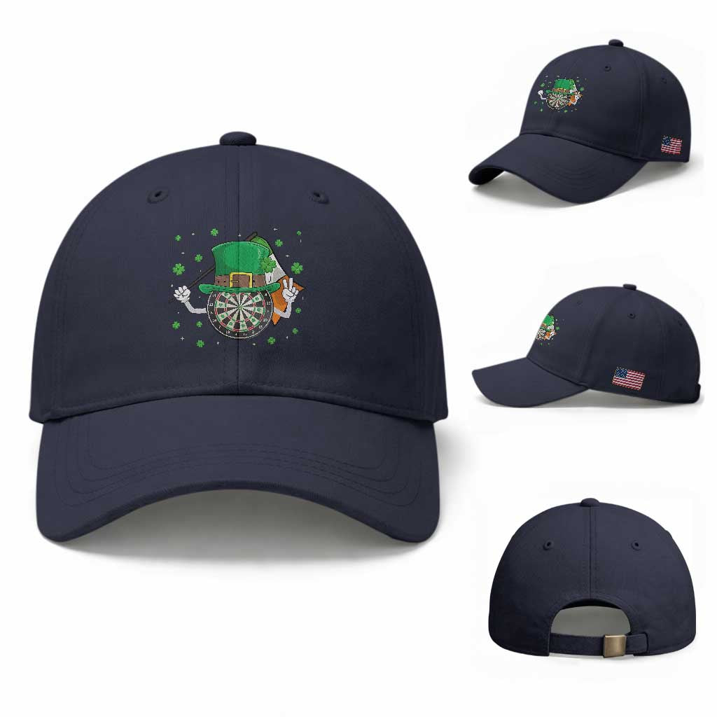 Lucky Darts Board With Irish Flag Baseball Cap St Patricks Day Gift TS12 Baseball Cap Universal Fit Navy Print Your Wear