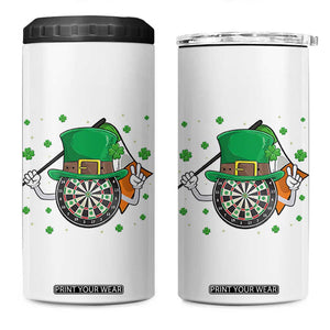 Lucky Darts Board With Irish Flag 4 in 1 Can Cooler Tumbler St Patricks Day Gift TS12 One Size: 16 oz White Print Your Wear