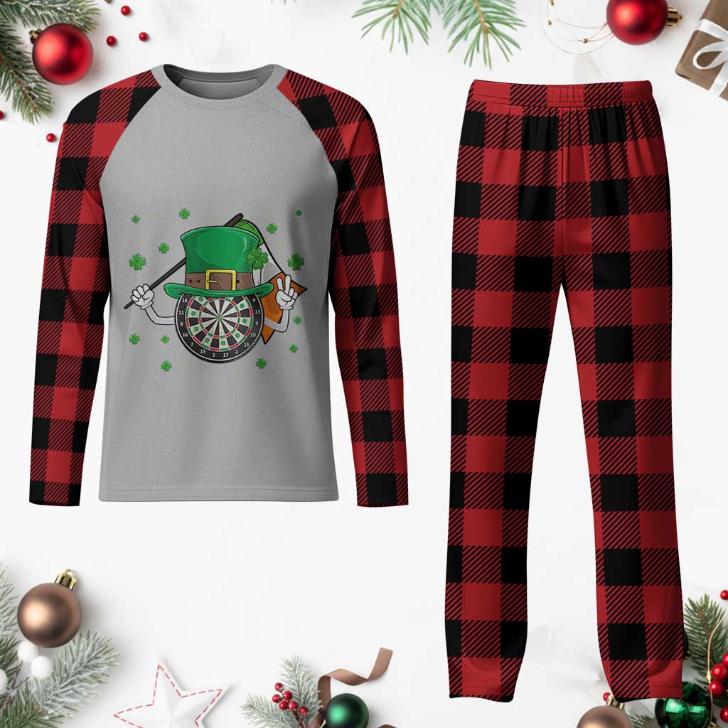 Lucky Darts Board With Irish Flag Plaid Pajama Set St Patricks Day Gift TS12 Buffalo Plaid Print Your Wear