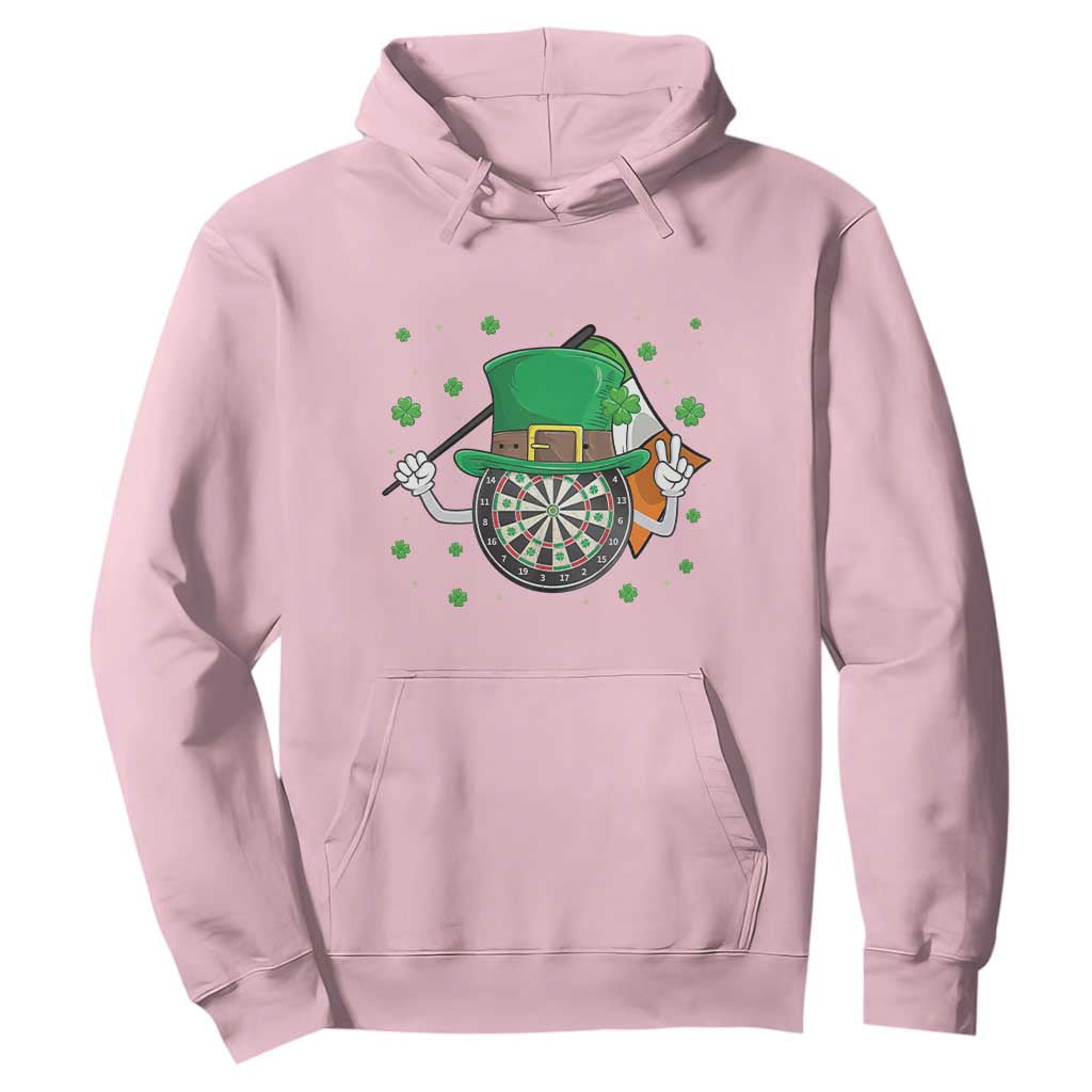 Lucky Darts Board With Irish Flag Hoodie St Patricks Day Gift TS12 Light Pink Print Your Wear
