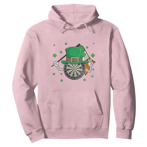 Lucky Darts Board With Irish Flag Hoodie St Patricks Day Gift TS12 Light Pink Print Your Wear