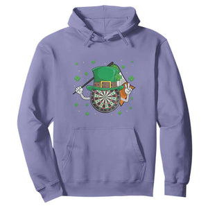 Lucky Darts Board With Irish Flag Hoodie St Patricks Day Gift TS12 Violet Print Your Wear