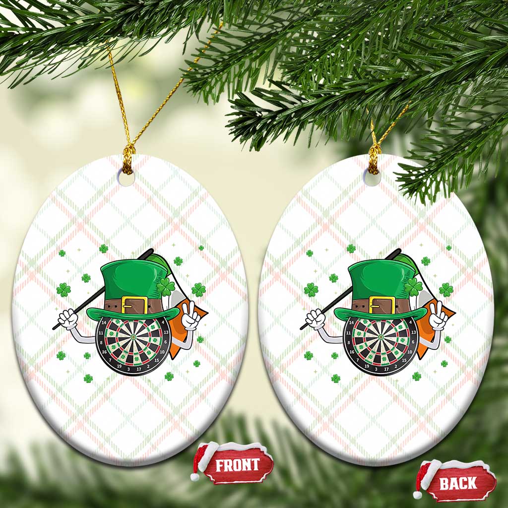 Lucky Darts Board With Irish Flag Ceramic Ornament St Patricks Day Gift TS12 Print Your Wear