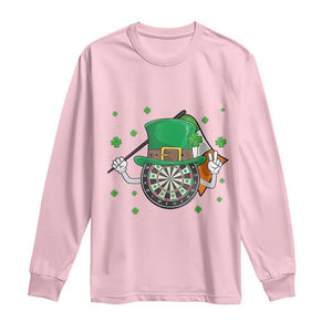 Lucky Darts Board With Irish Flag Long Sleeve Shirt St Patricks Day Gift TS12 Light Pink Print Your Wear