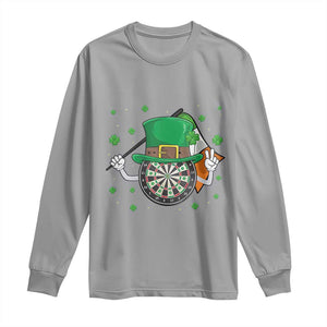 Lucky Darts Board With Irish Flag Long Sleeve Shirt St Patricks Day Gift TS12 Sport Gray Print Your Wear