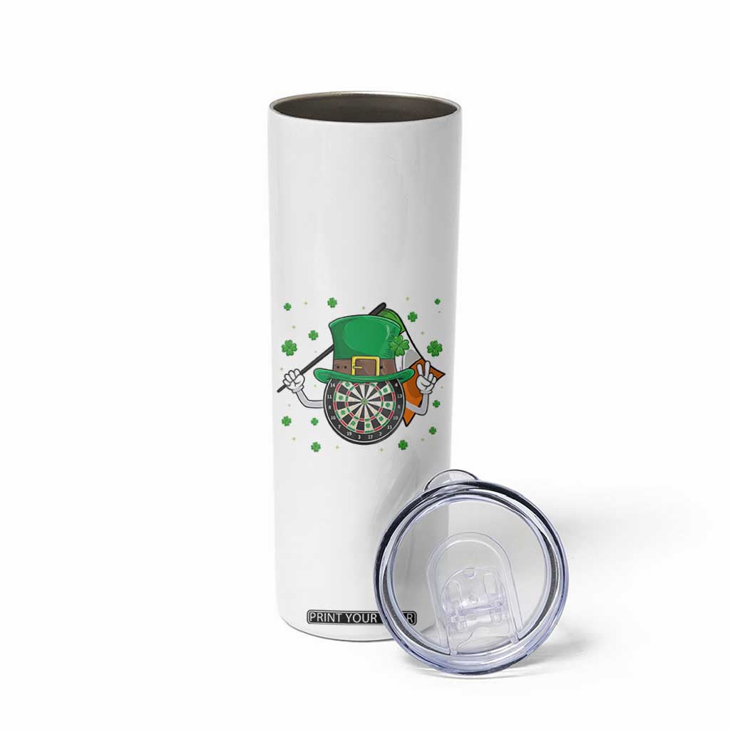Lucky Darts Board With Irish Flag Skinny Tumbler St Patricks Day Gift TS12 Print Your Wear