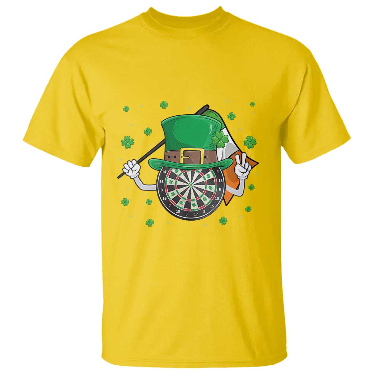 Lucky Darts Board With Irish Flag T Shirt St Patricks Day Gift