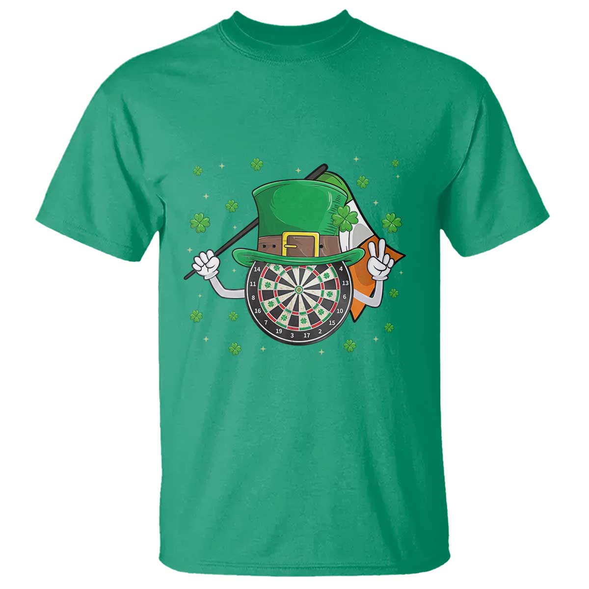 Lucky Darts Board With Irish Flag T Shirt St Patricks Day Gift TS12 Irish Green Print Your Wear