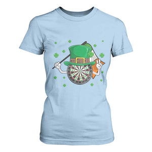 Lucky Darts Board With Irish Flag T Shirt For Women St Patricks Day Gift TS12 Light Blue Print Your Wear