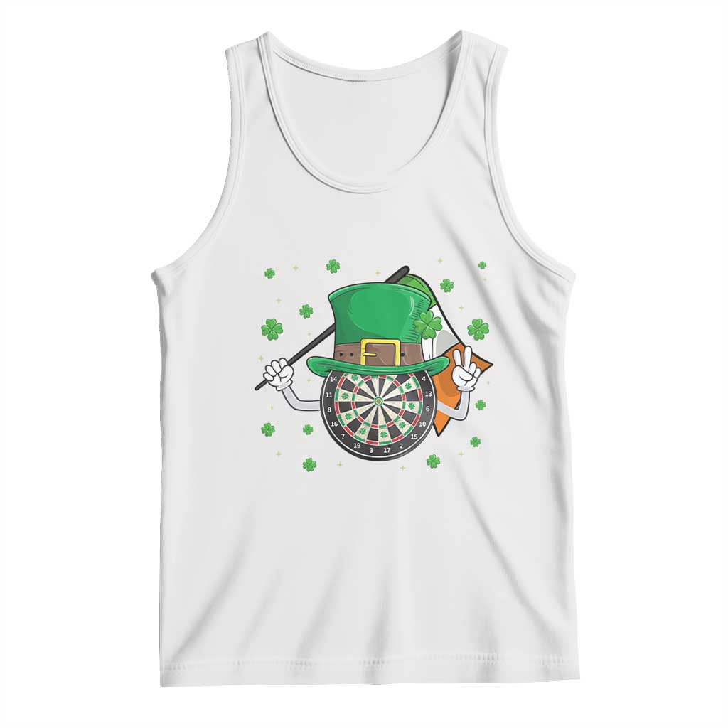 Lucky Darts Board With Irish Flag Tank Top St Patricks Day Gift TS12 White Print Your Wear