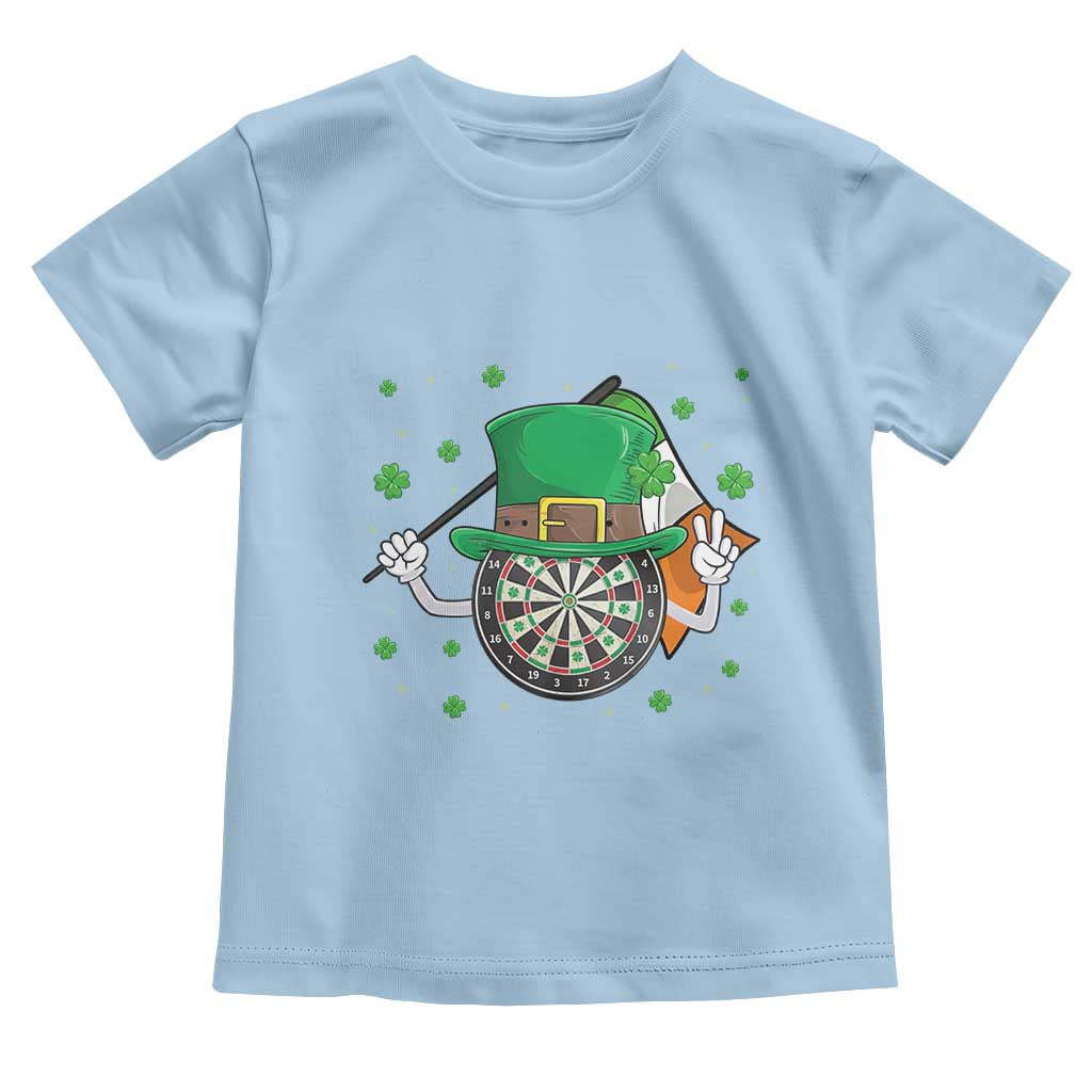 Lucky Darts Board With Irish Flag Toddler T Shirt St Patricks Day Gift TS12 Light Blue Print Your Wear
