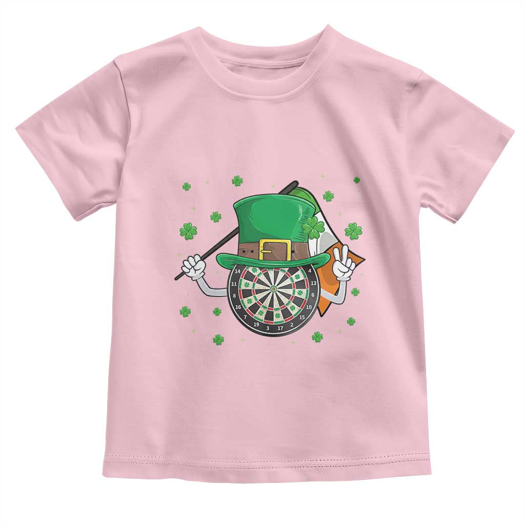 Lucky Darts Board With Irish Flag Toddler T Shirt St Patricks Day Gift TS12 Light Pink Print Your Wear