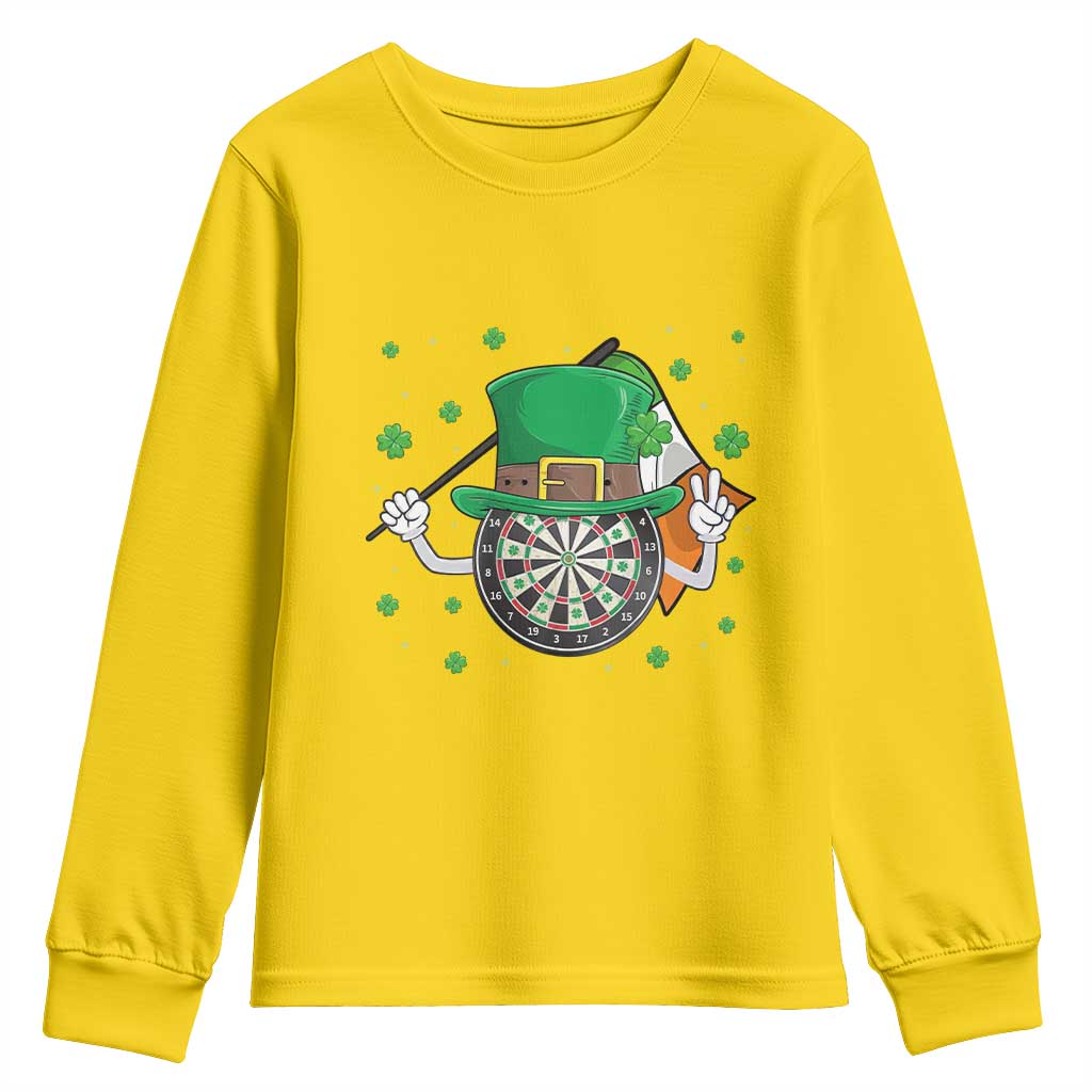 Lucky Darts Board With Irish Flag Youth Sweatshirt St Patricks Day Gift TS12 Daisy Print Your Wear